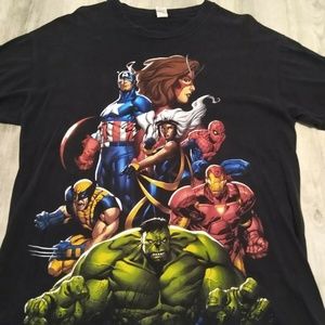 Vintage Men's Marvel Mad Engine Avengers Size L